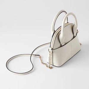 ZARA mini bowling bag ecru
